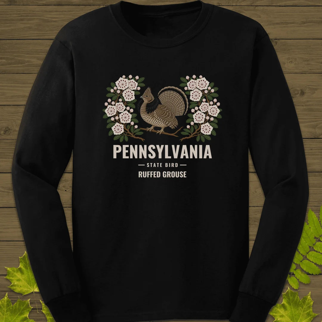 Pennsylvania State Bird Long Sleeve in Black