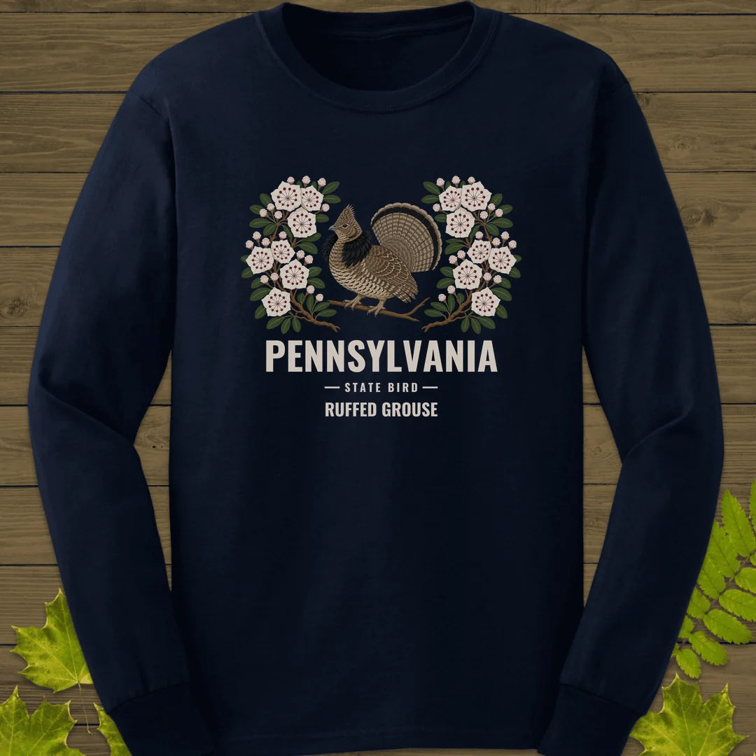 Pennsylvania State Bird Long Sleeve in Navy