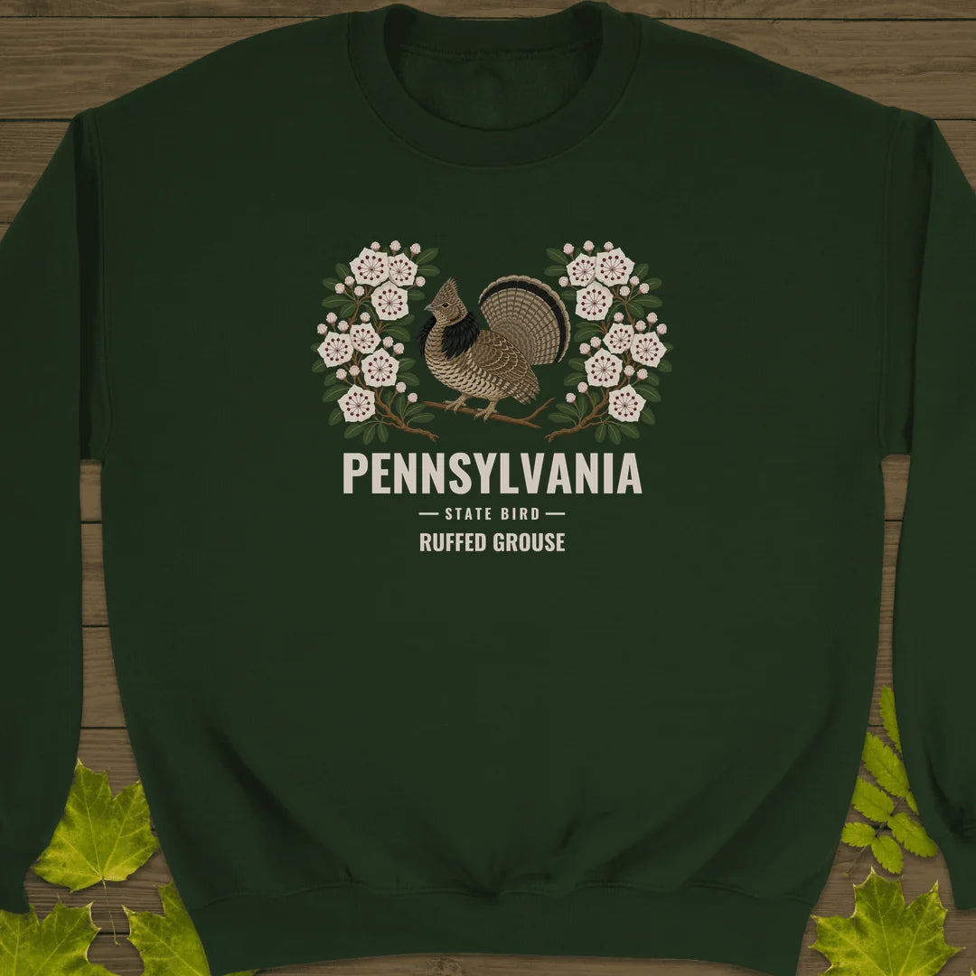 Pennsylvania State Bird Sweatshirt in Forest Green