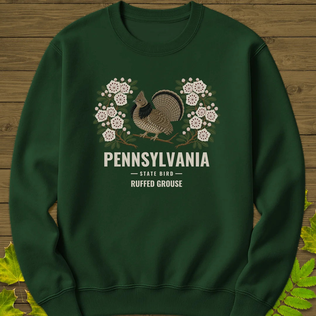 Pennsylvania State Bird Sweatshirt in Forest Green