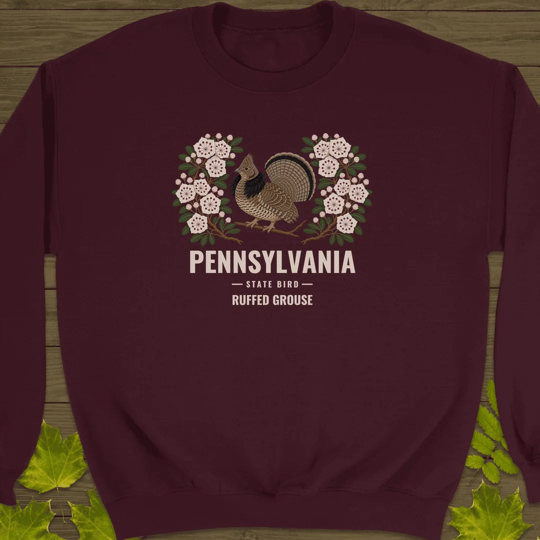 Pennsylvania State Bird Sweatshirt in Maroon