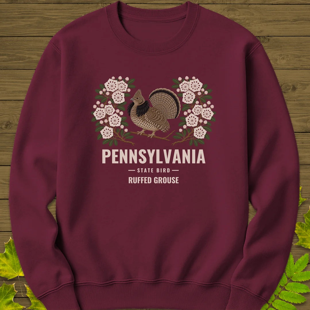 Pennsylvania State Bird Sweatshirt in Maroon