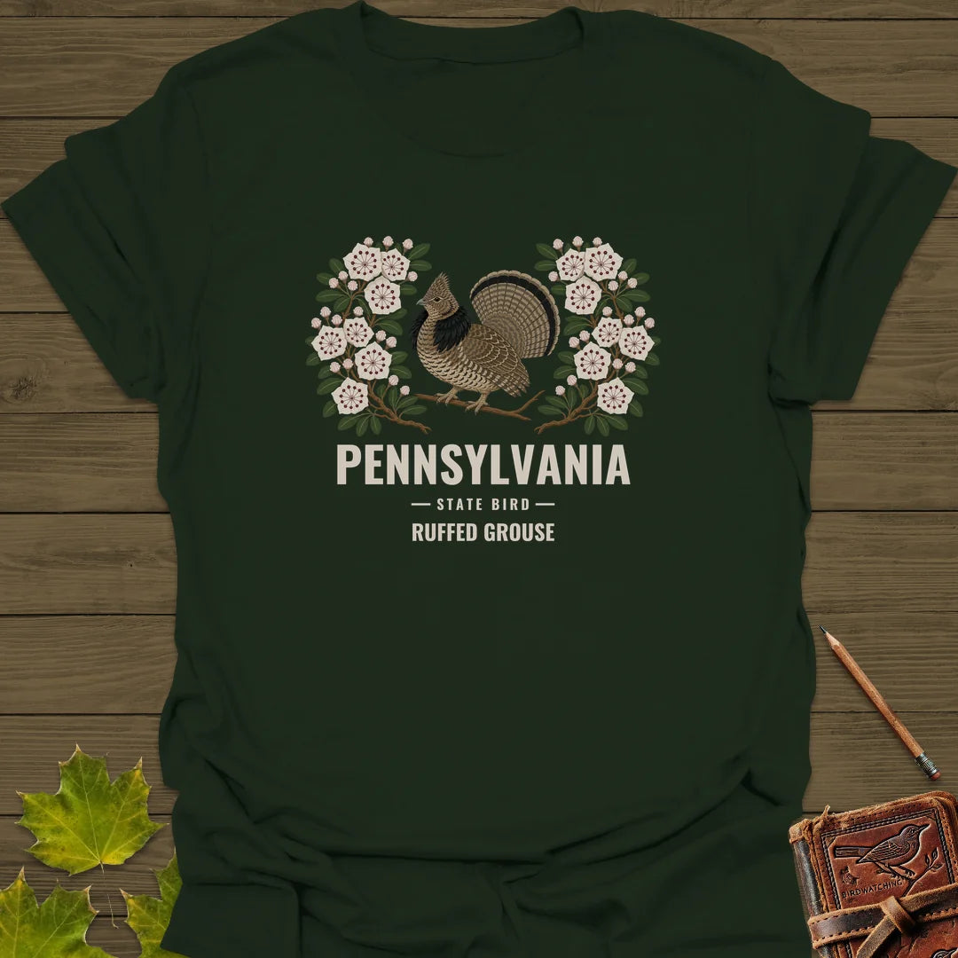 Pennsylvania State Bird T-Shirt in Forest Green