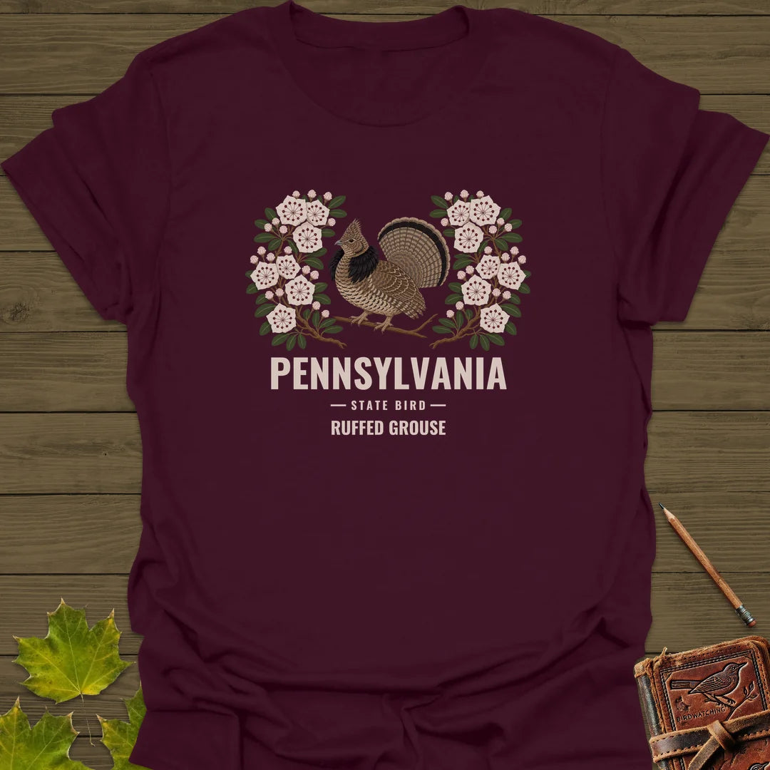 Pennsylvania State Bird T-Shirt in Maroon