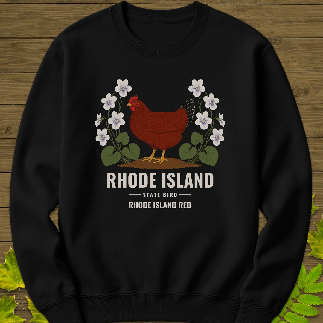 Rhode Island State Bird Sweatshirt in Black