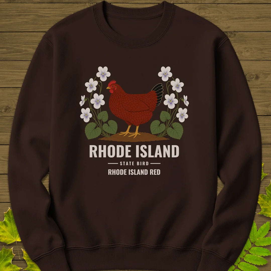 Rhode Island State Bird Sweatshirt in Dark Chocolate