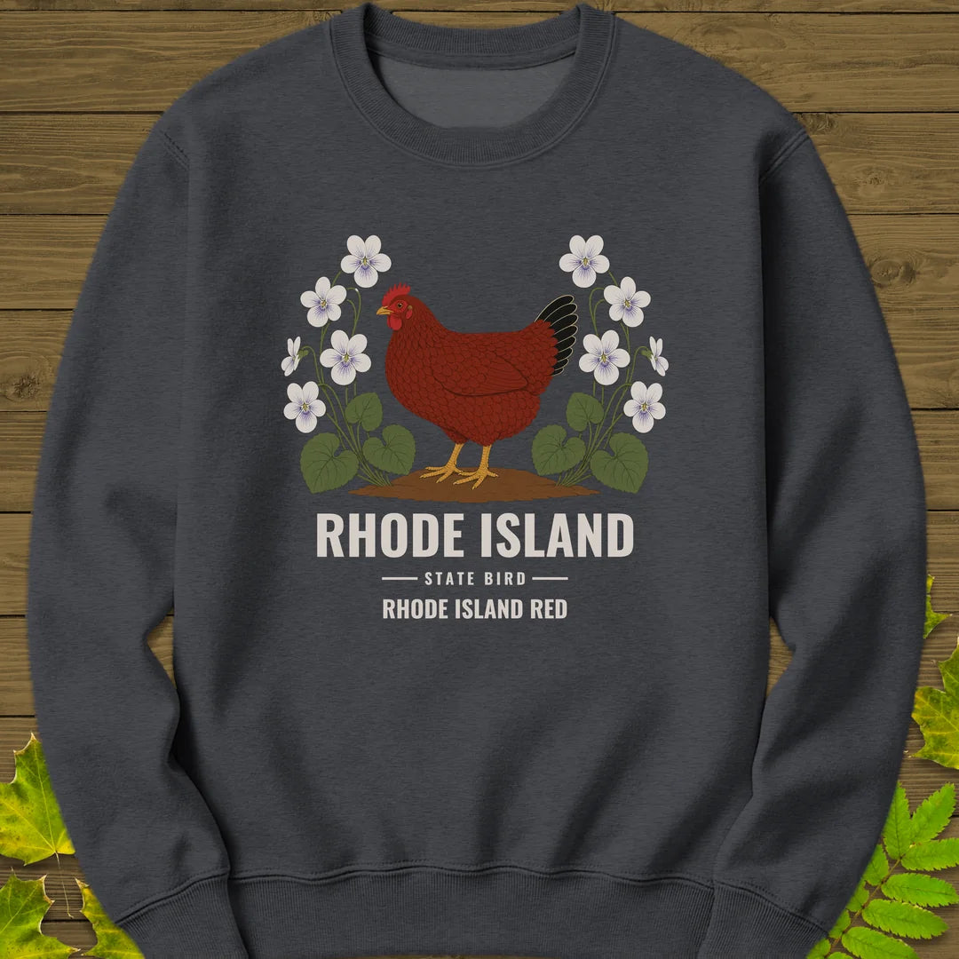 Rhode Island State Bird Sweatshirt in Dark Heather