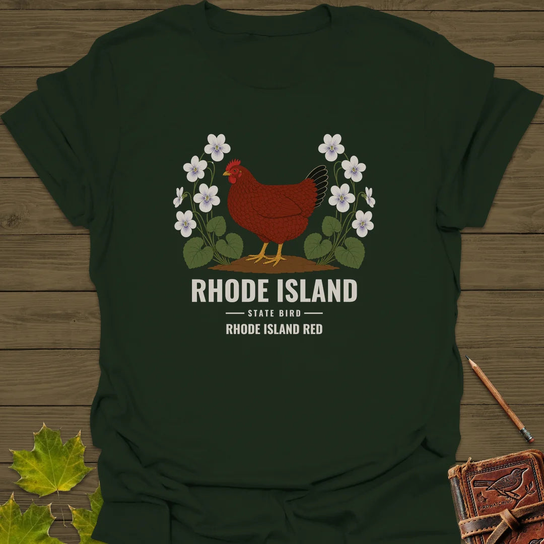 Rhode Island State Bird T-Shirt in Forest Green