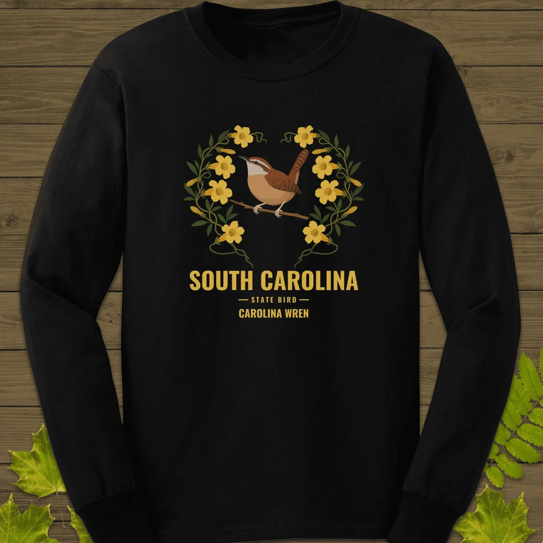 South Carolina State Bird Long Sleeve in Black