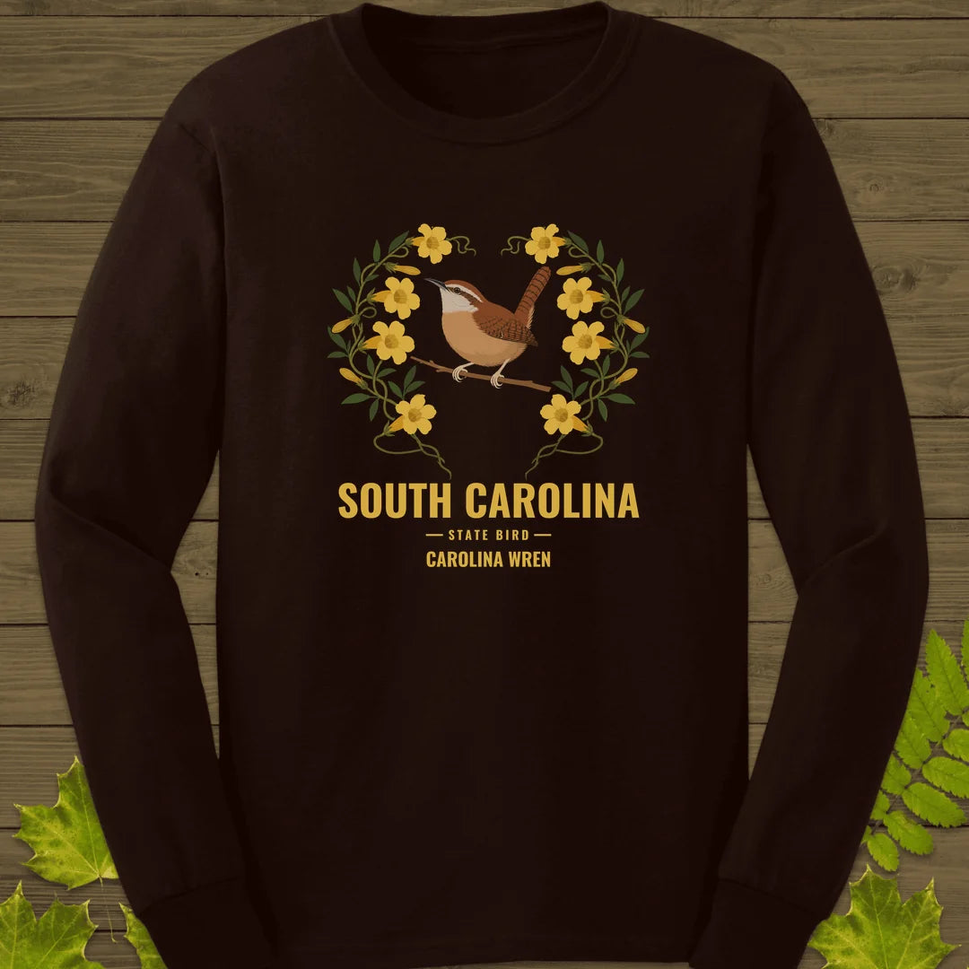 South Carolina State Bird Long Sleeve in Dark Chocolate