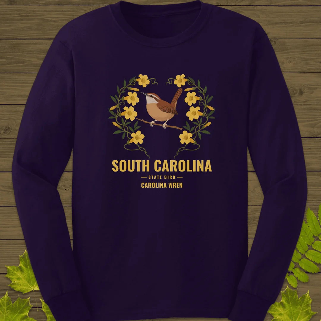 South Carolina State Bird Long Sleeve in Purple