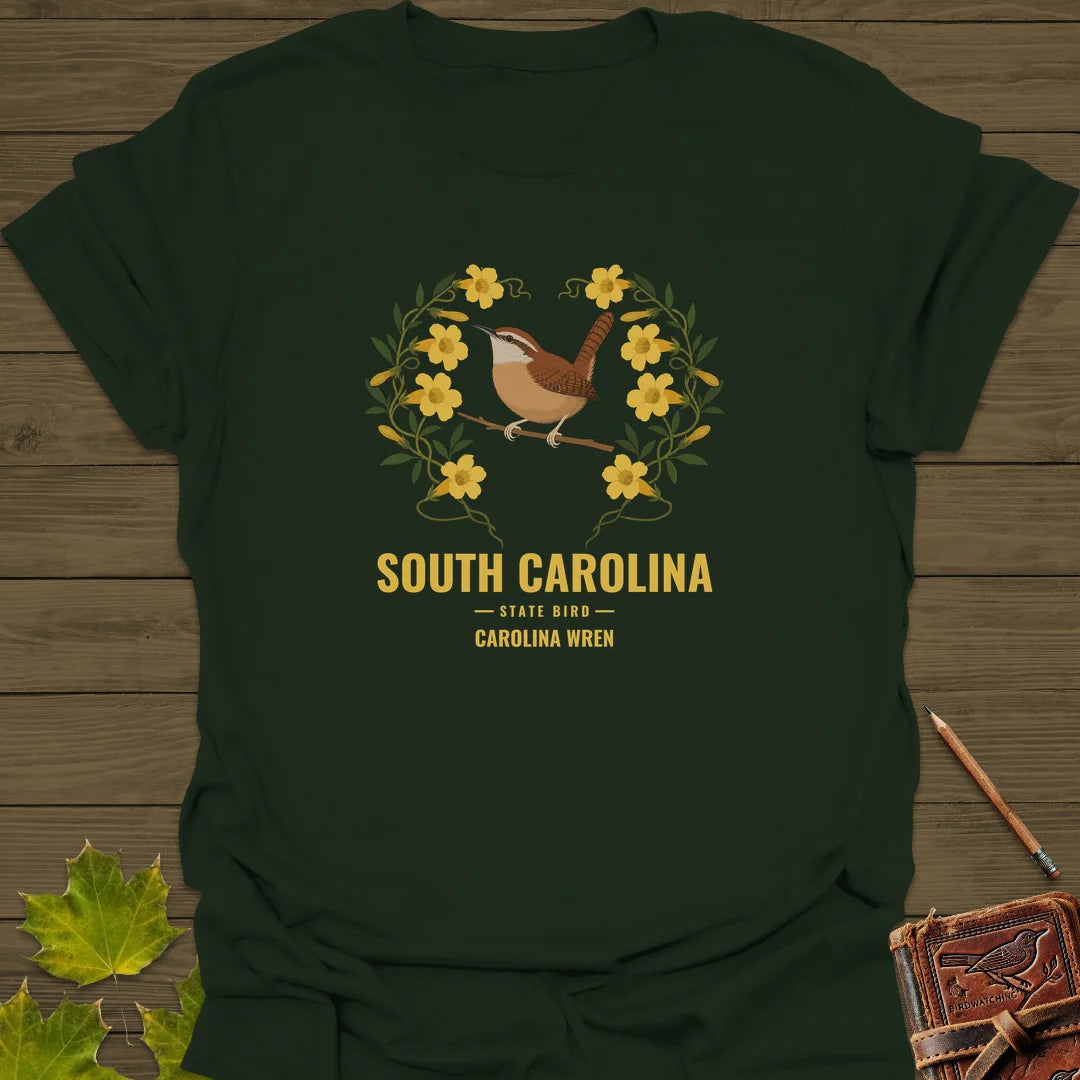 South Carolina State Bird T-Shirt in Forest Green