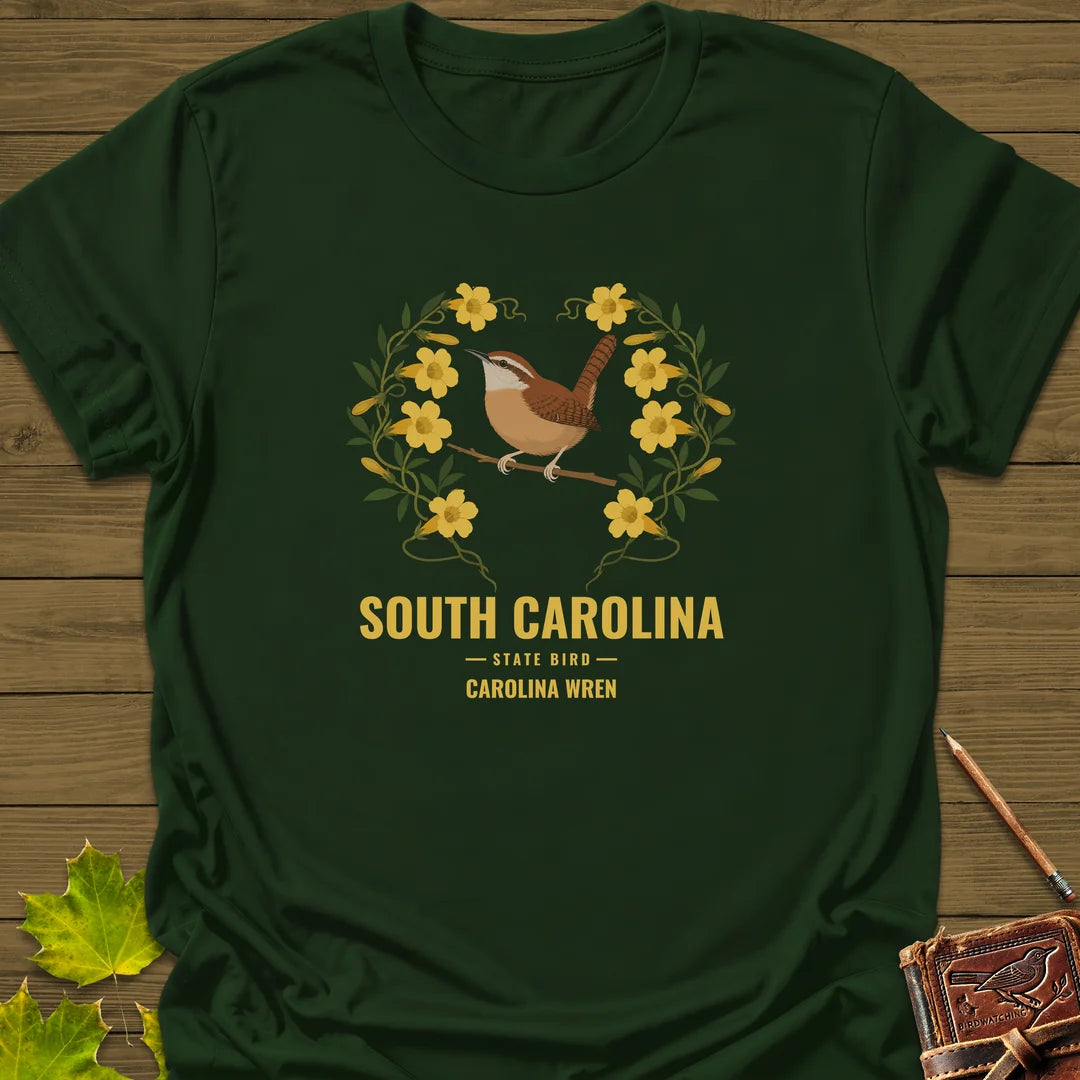 South Carolina State Bird T-Shirt in Forest Green