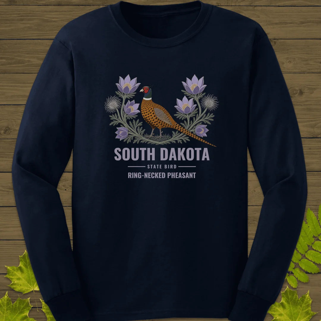 South Dakota State Bird Long Sleeve in Navy