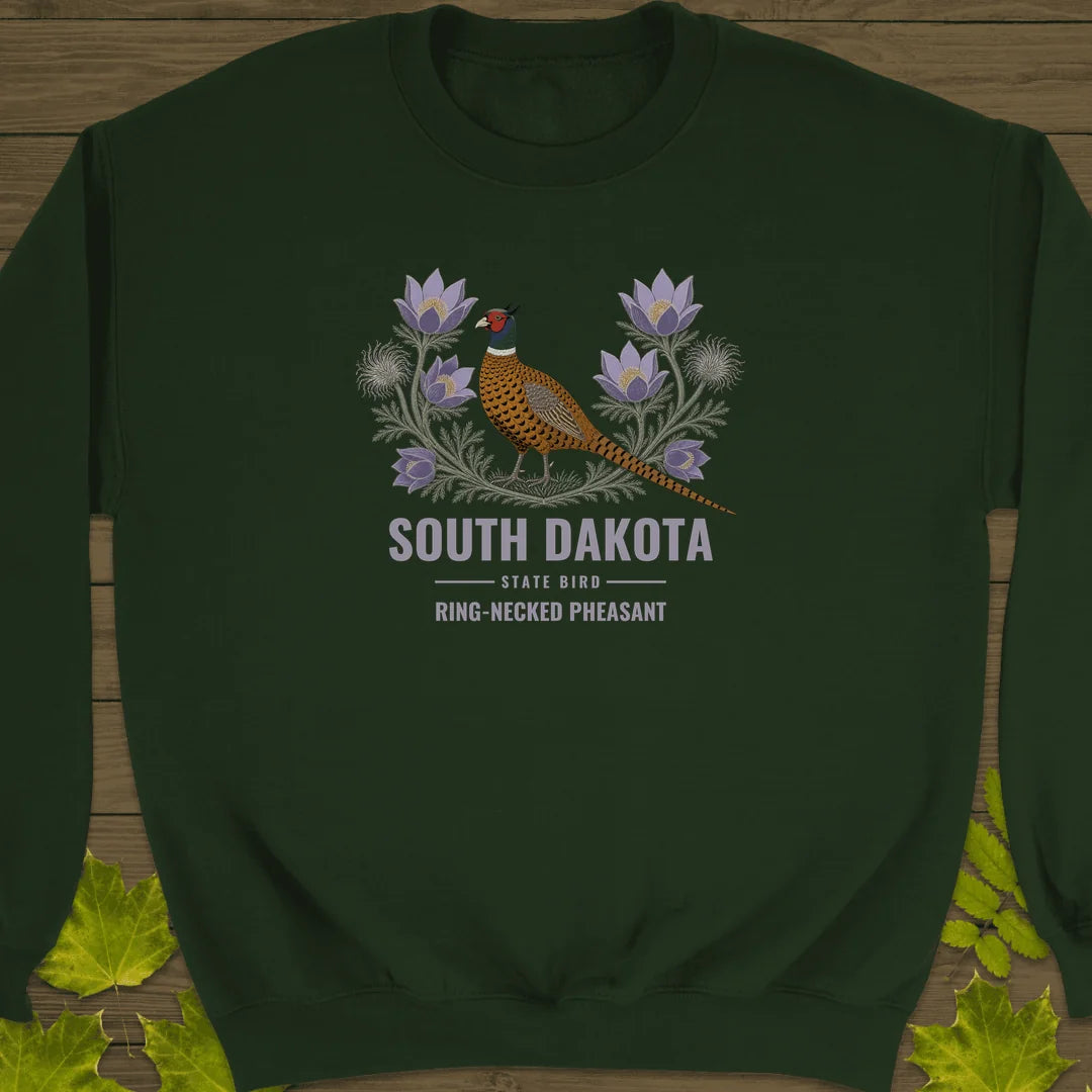 South Dakota State Bird Sweatshirt in Forest Green