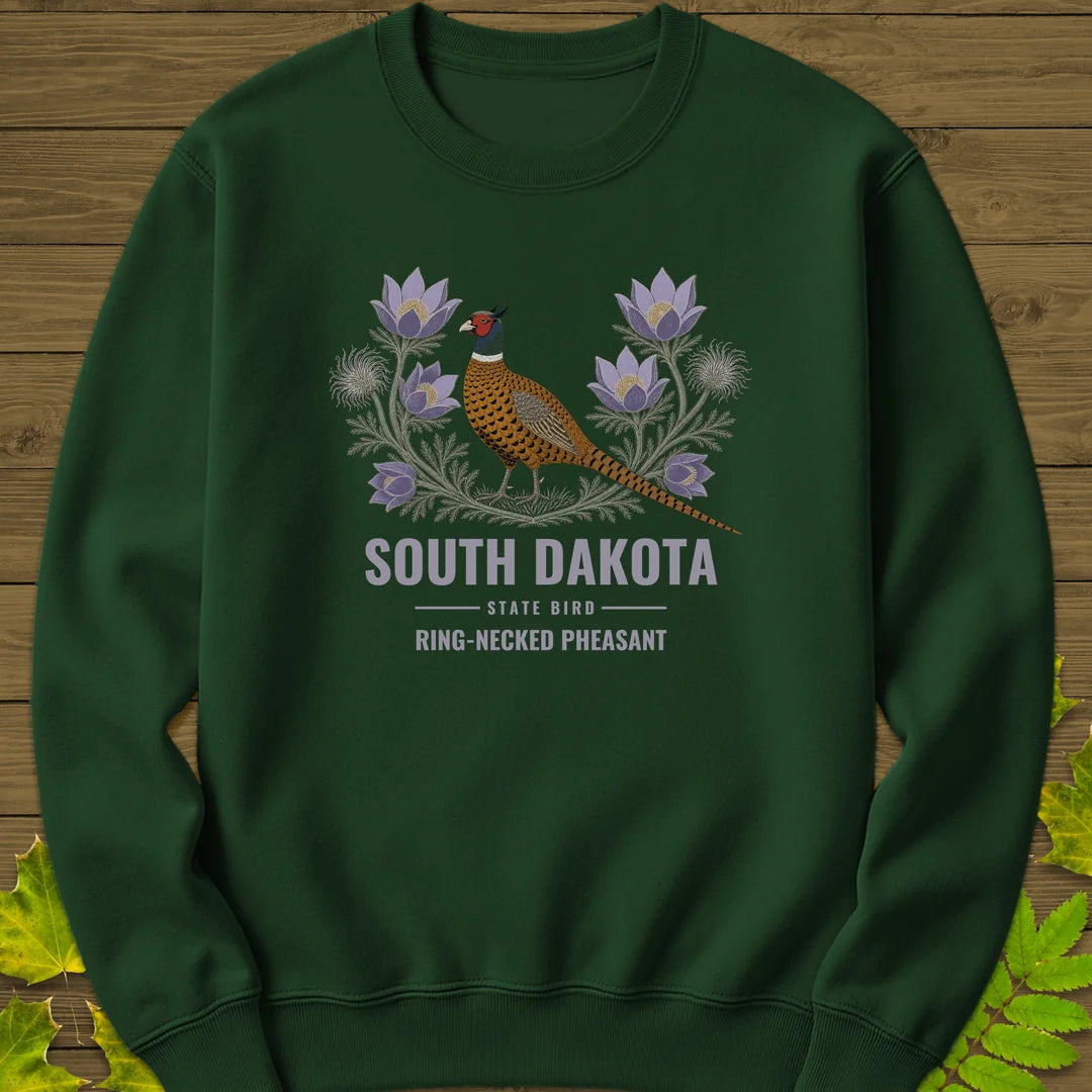 South Dakota State Bird Sweatshirt in Forest Green