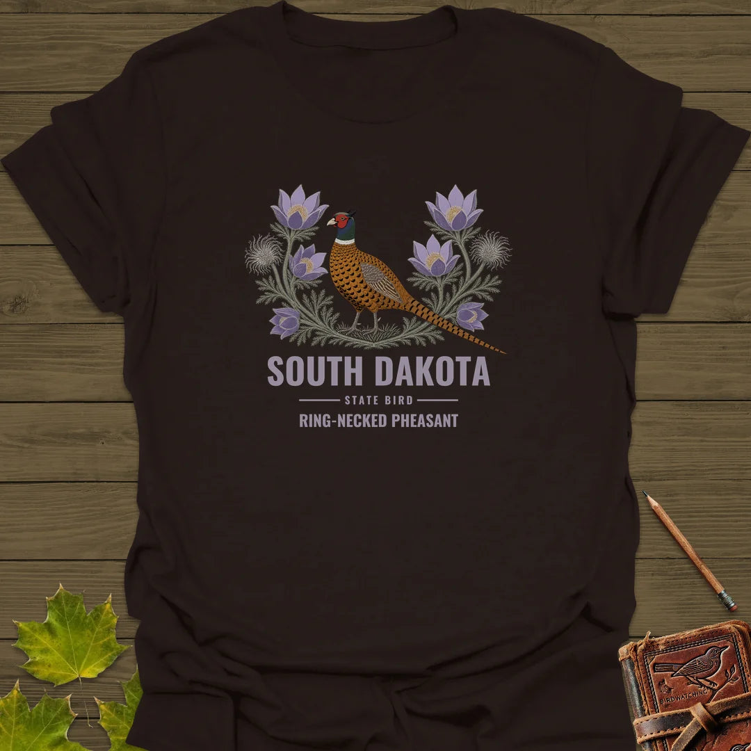 South Dakota State Bird T-Shirt in Dark Chocolate
