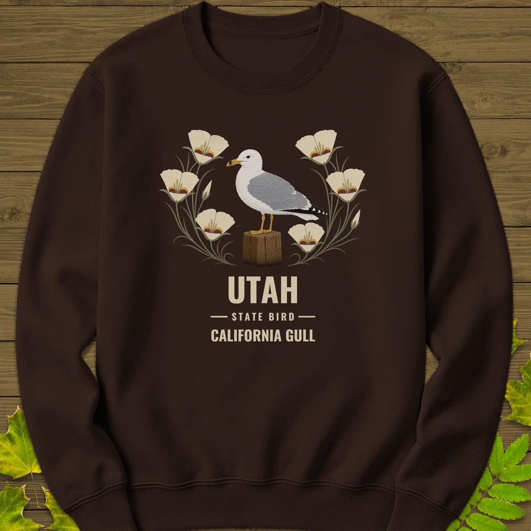 Utah State Bird Sweatshirt in Dark Chocolate