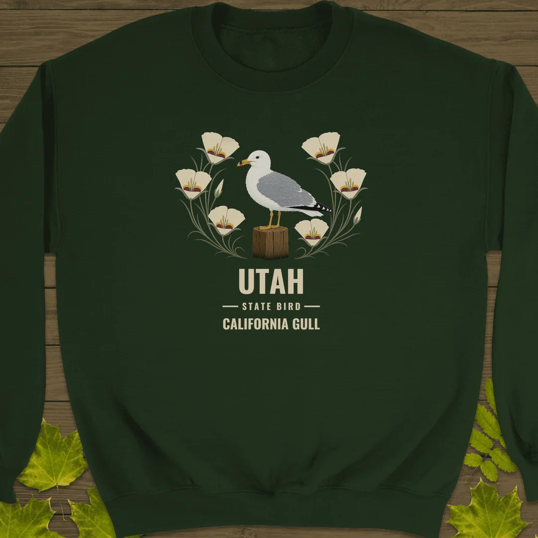 Utah State Bird Sweatshirt in Forest Green