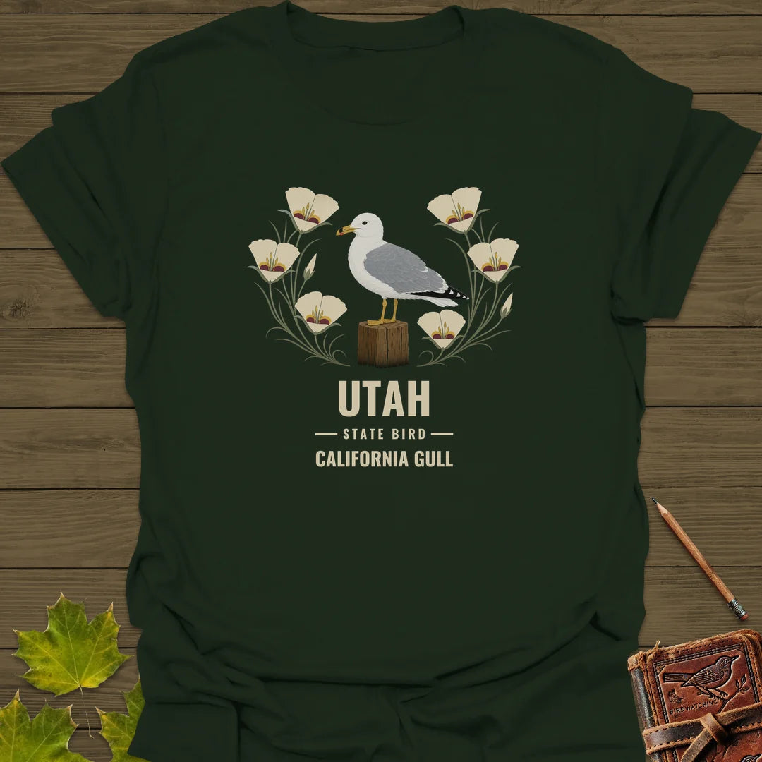 Utah State Bird T-Shirt in Forest Green