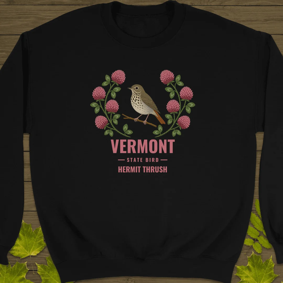 Vermont State Bird Sweatshirt in Black