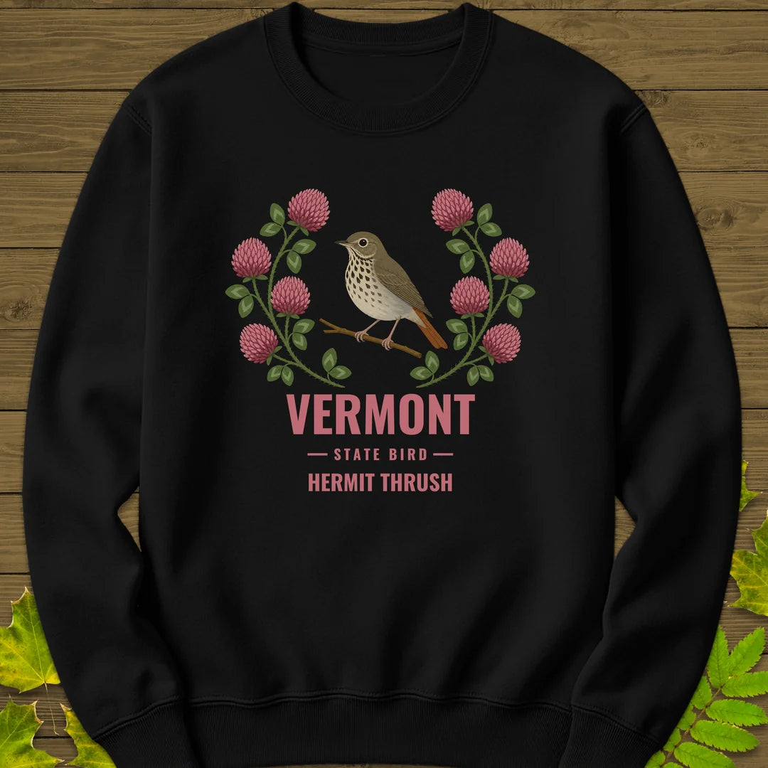 Vermont State Bird Sweatshirt in Black