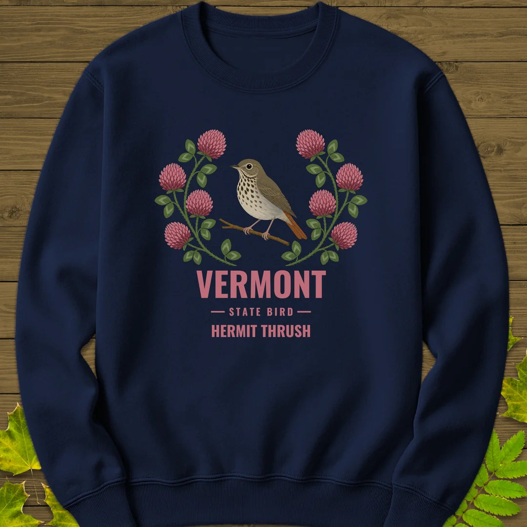 Vermont State Bird Sweatshirt in Navy
