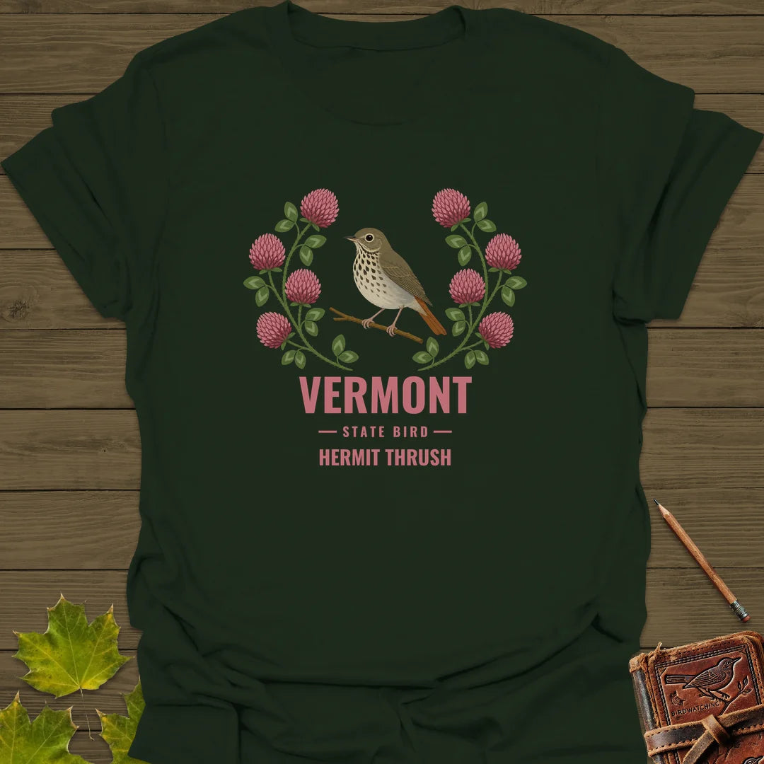 Vermont State Bird T-Shirt in Forest Green