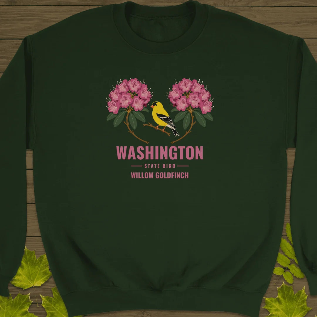 Washington State Bird Sweatshirt in Forest Green