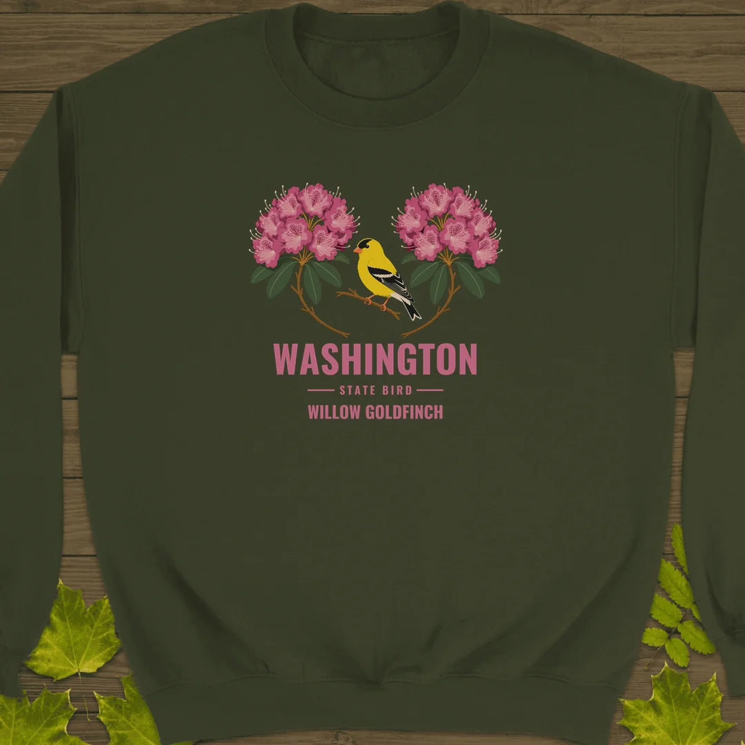 Washington State Bird Sweatshirt in Military Green