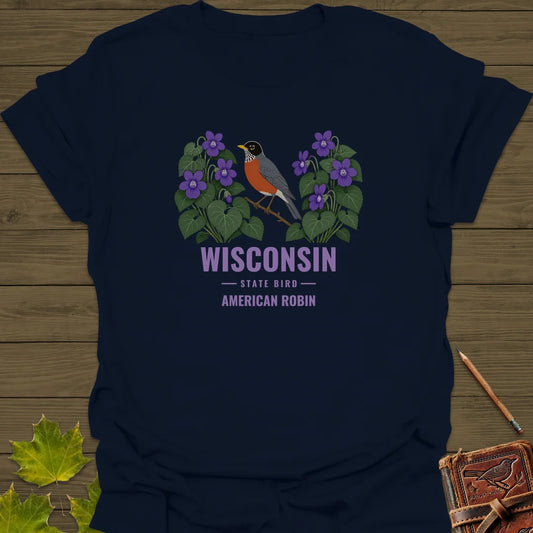 Wisconsin State Bird T-Shirt in Navy