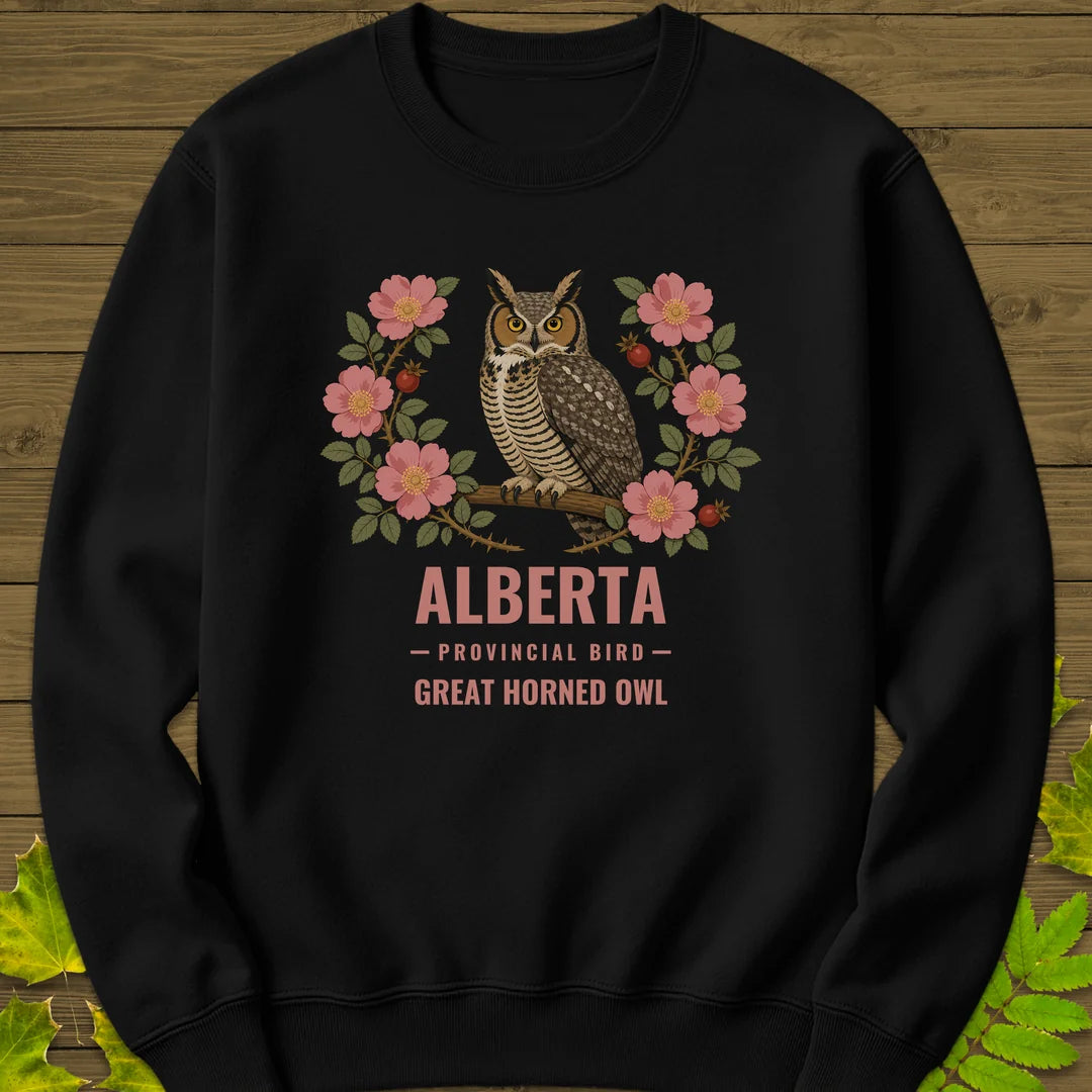 Alberta Provincial Bird Sweatshirt in Black
