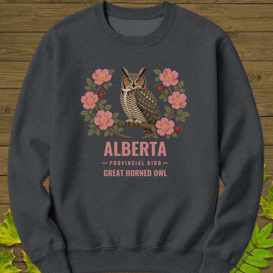 Alberta Provincial Bird Sweatshirt in Dark Heather