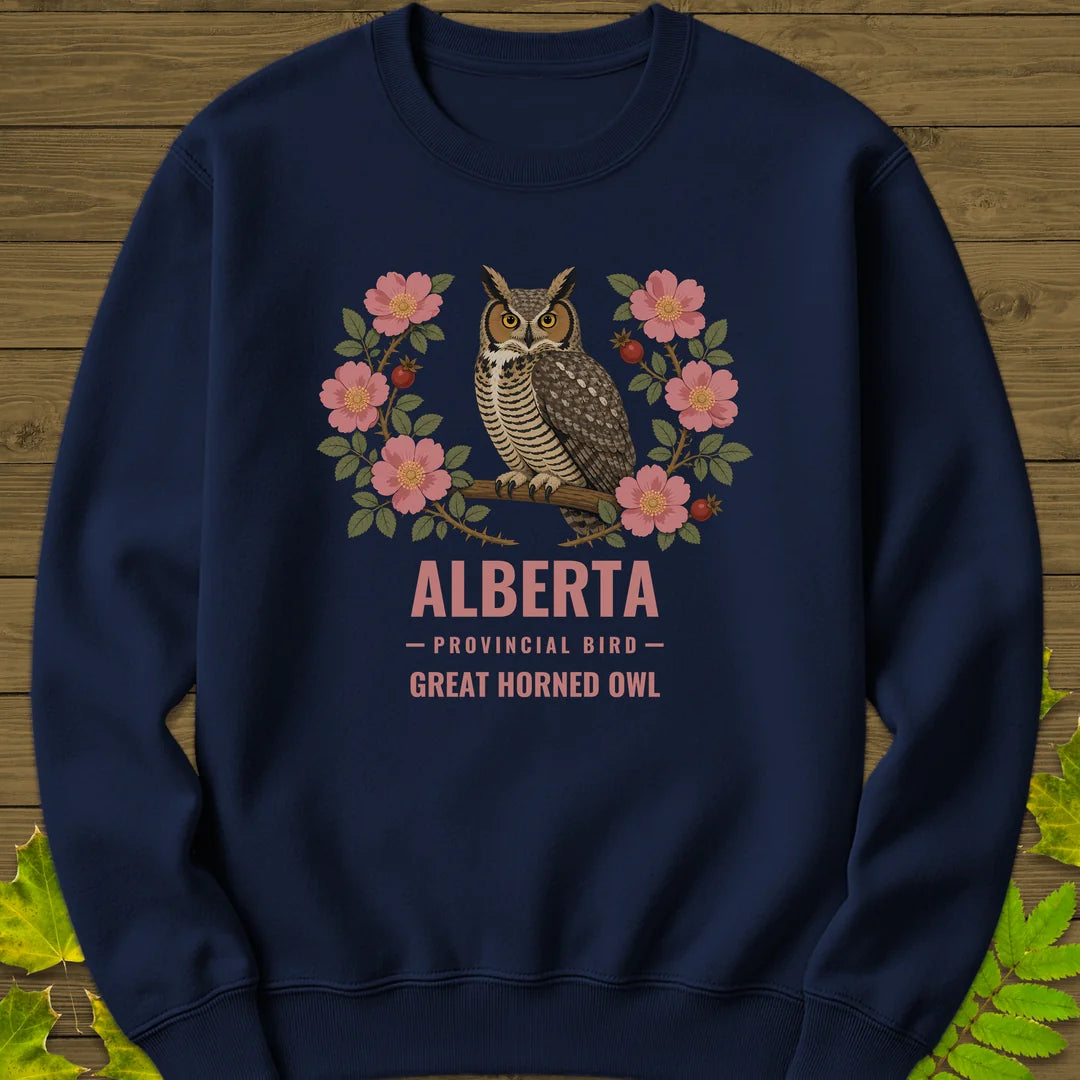 Alberta Provincial Bird Sweatshirt in Navy