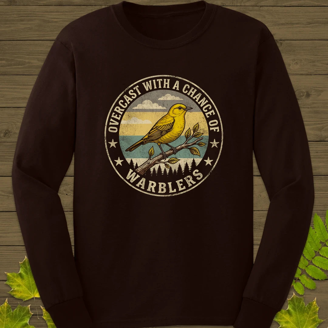 Chance Of Warblers Long Sleeve Dark Chocolate