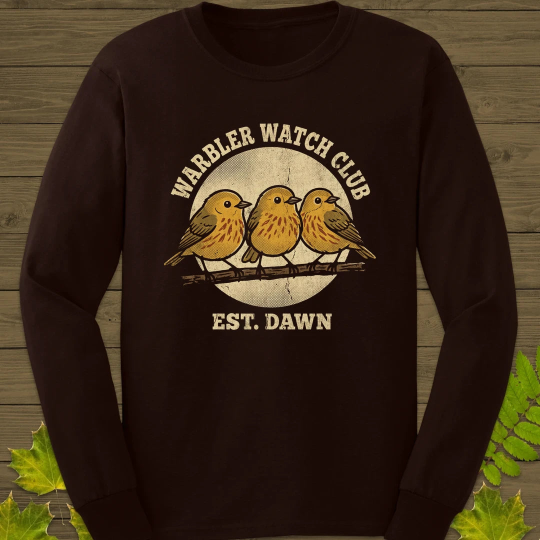 Warbler Watch Club Long Sleeve Dark Chocolate
