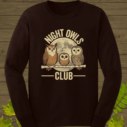 Night Owls Club Long Sleeve Dark Chocolate