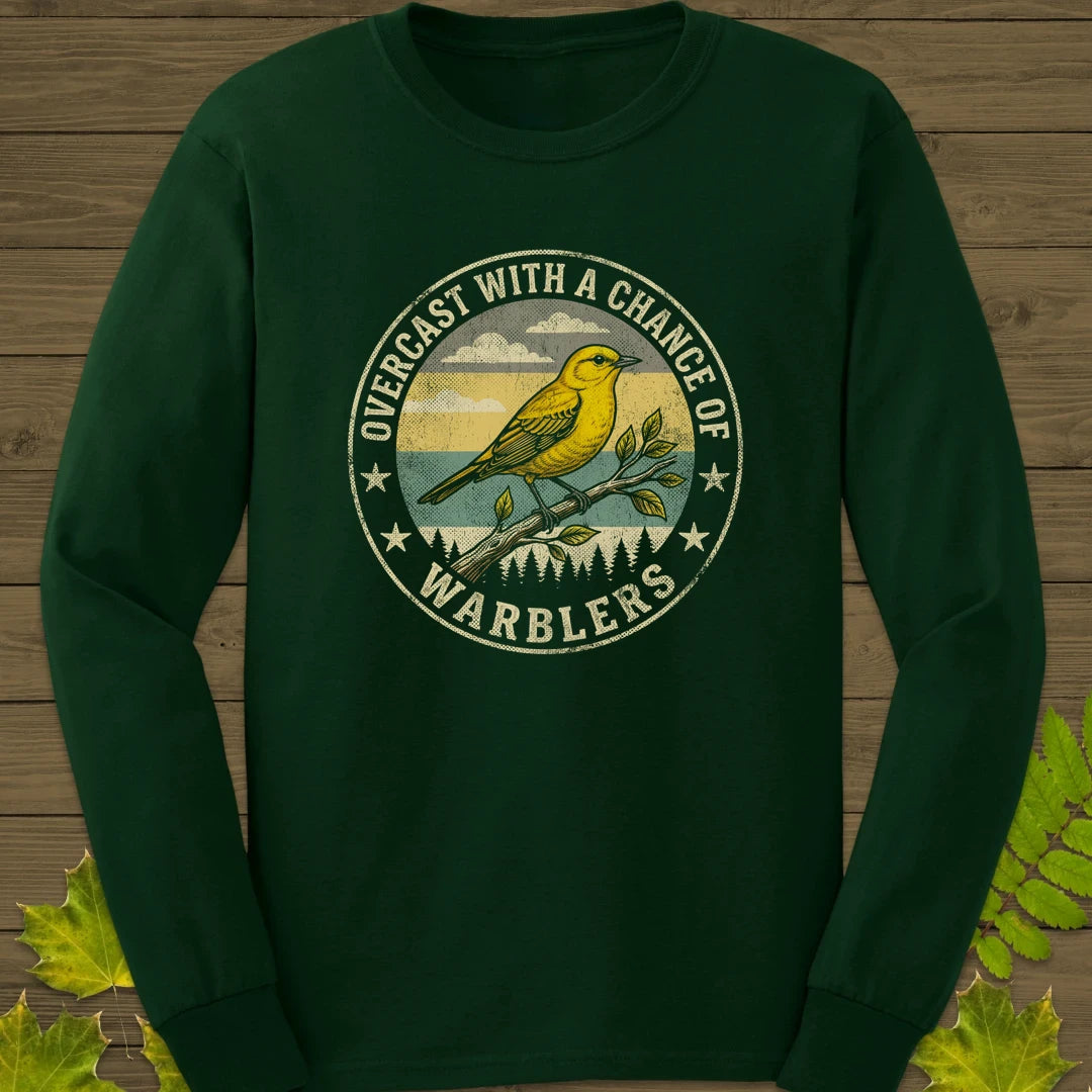 Chance Of Warblers Long Sleeve Forest Green