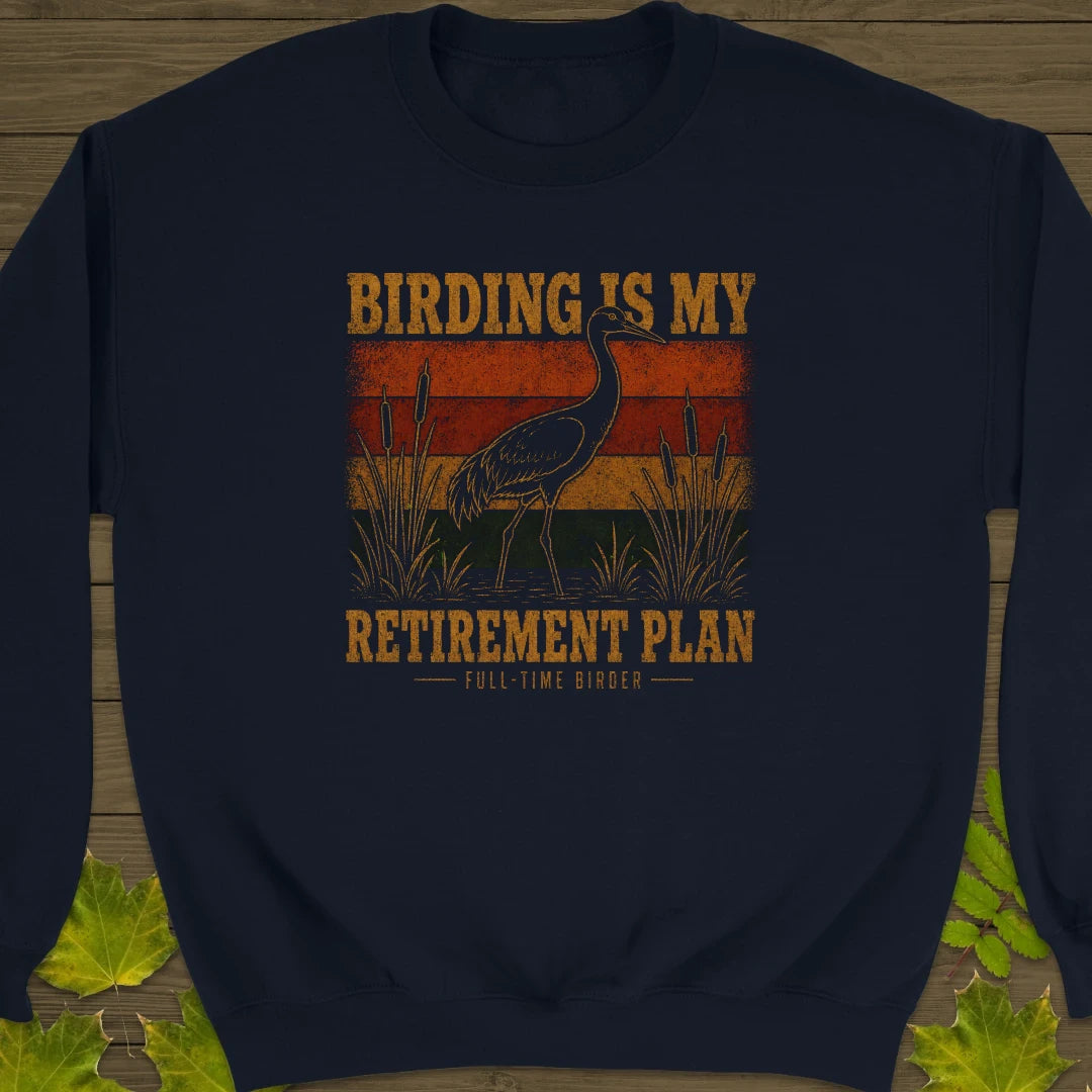 Retirement Birding Sweatshirt Navy