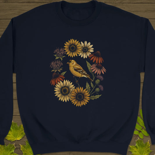 Gold In Bloom Sweatshirt Navy