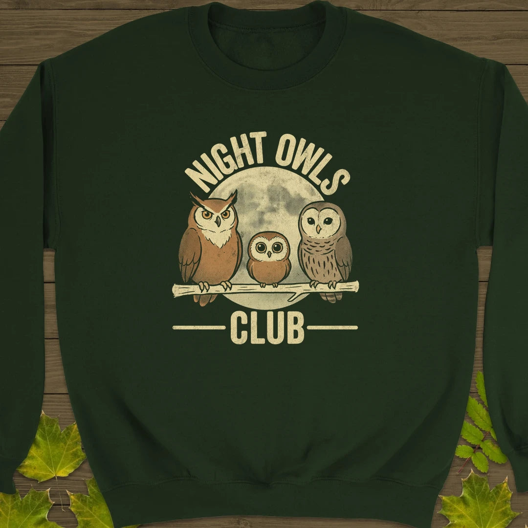 Night Owls Club Sweatshirt Forest Green