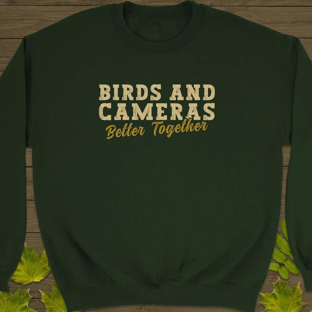 Birds And Cameras Sweatshirt Forest Green