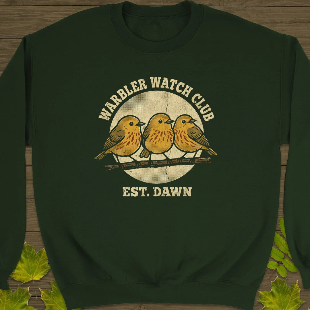 Warbler Watch Club Sweatshirt Forest Green