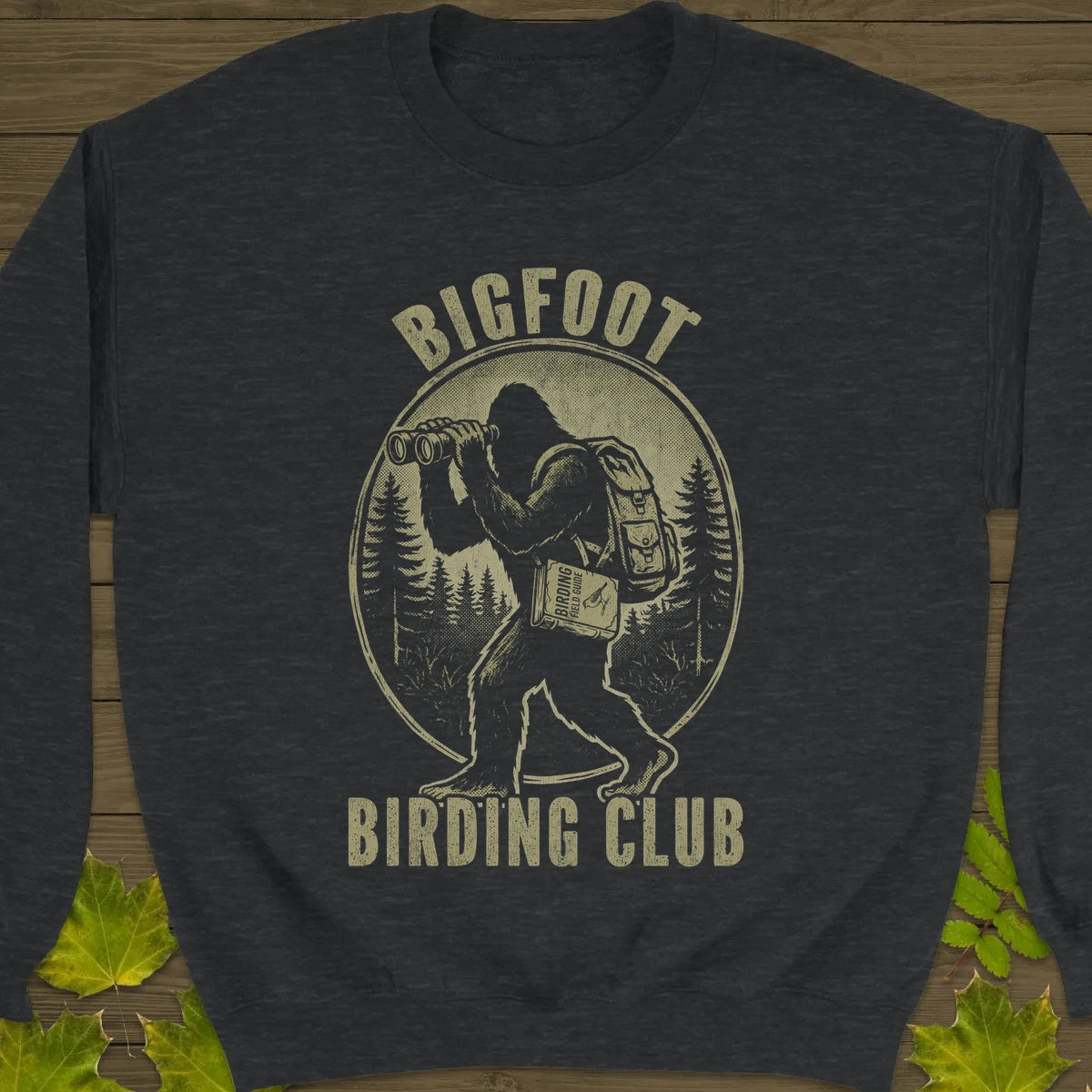 Bigfoot Birding Club Sweatshirt Dark Heather