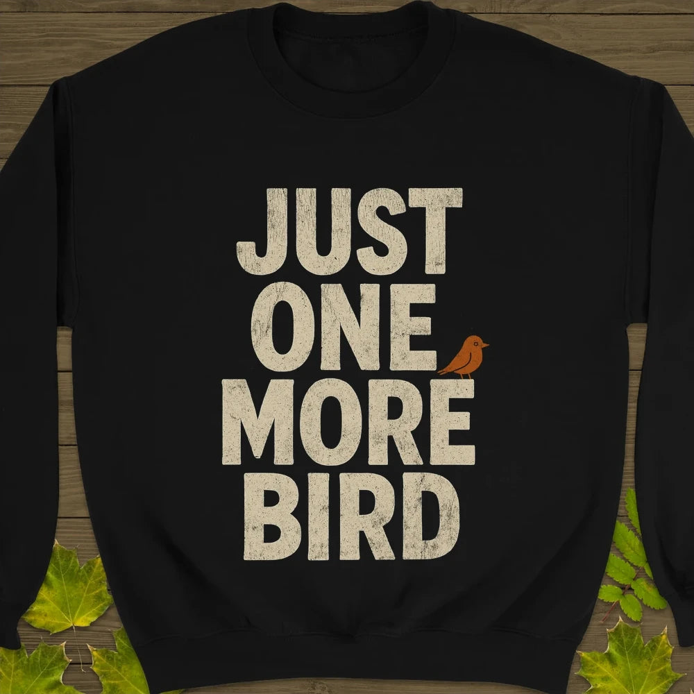 One More Bird Crewneck Sweatshirt Black