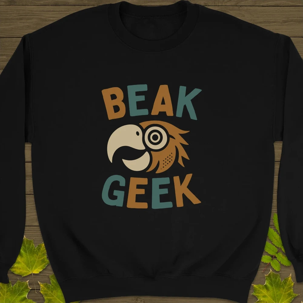 Beak Geek Crewneck Sweatshirt Black