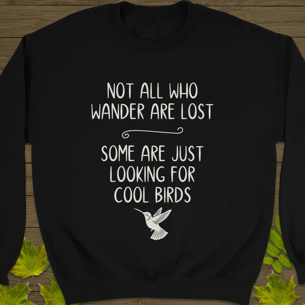 Looking For Cool Birds Crewneck Sweatshirt Black