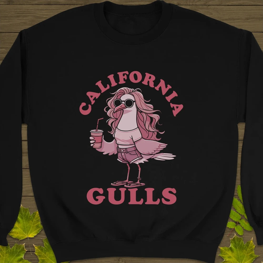 California Gulls Crewneck Sweatshirt Black