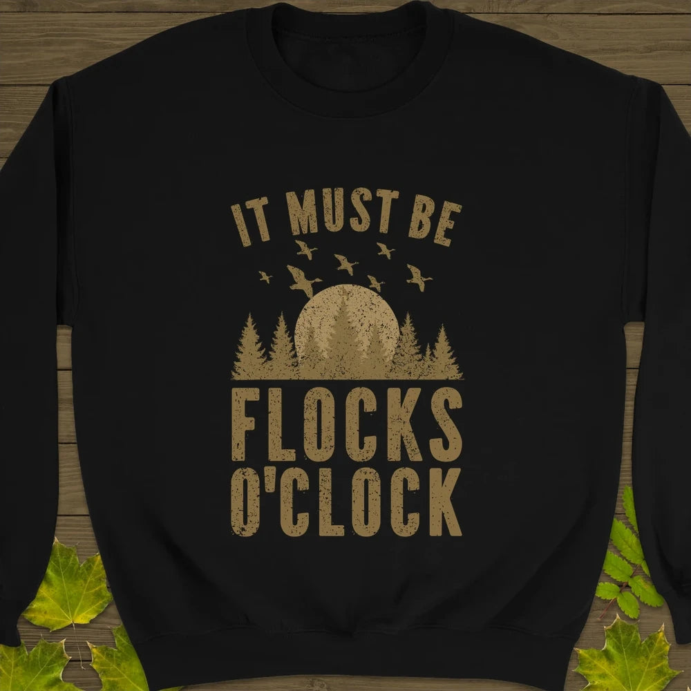 Flocks O'Clock Crewneck Sweatshirt Black