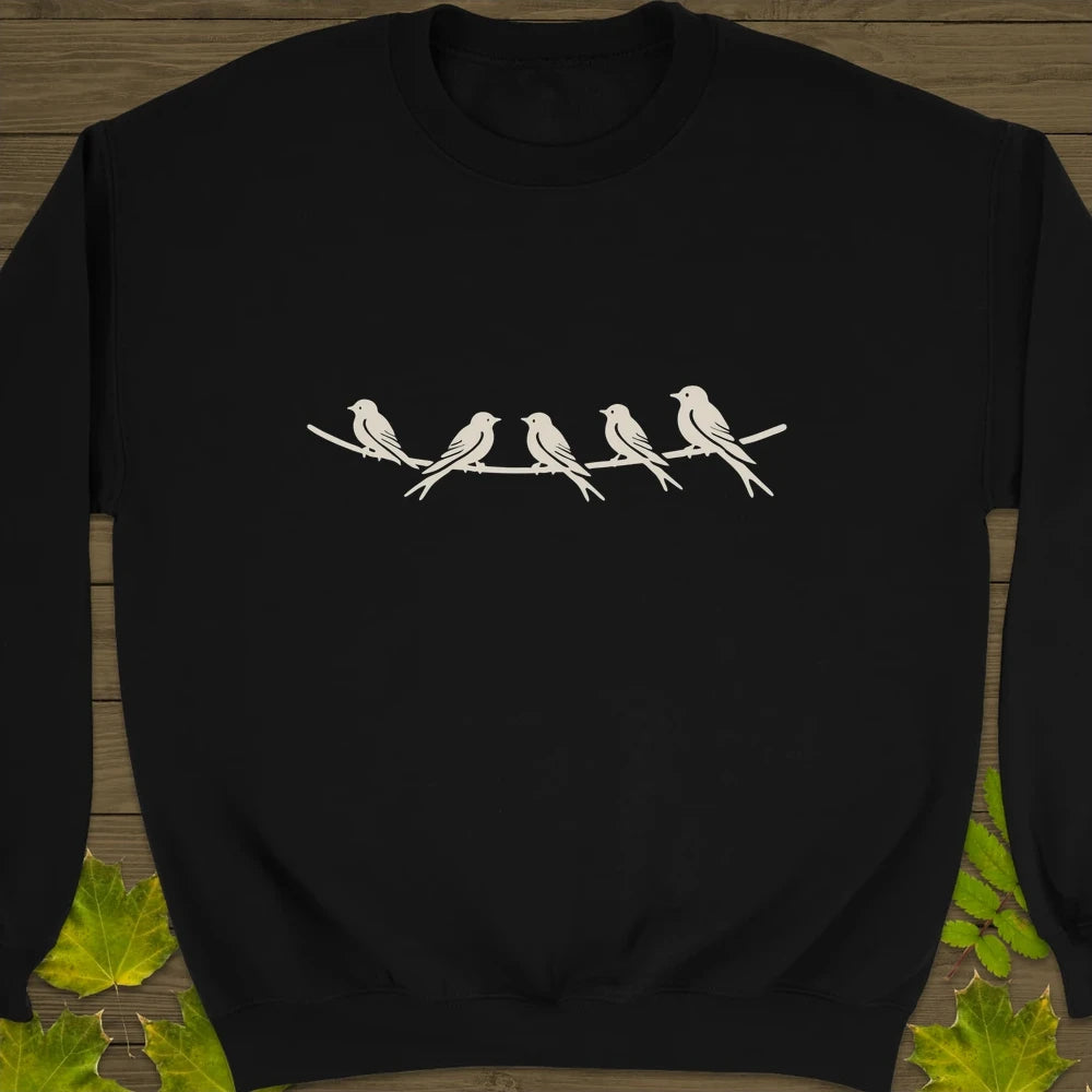 Elegant Perch Crewneck Sweatshirt Black